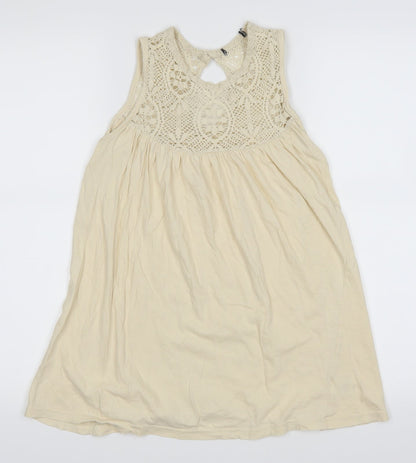 Womens UK Size 8 Atmosphere Beige Basic Blouse