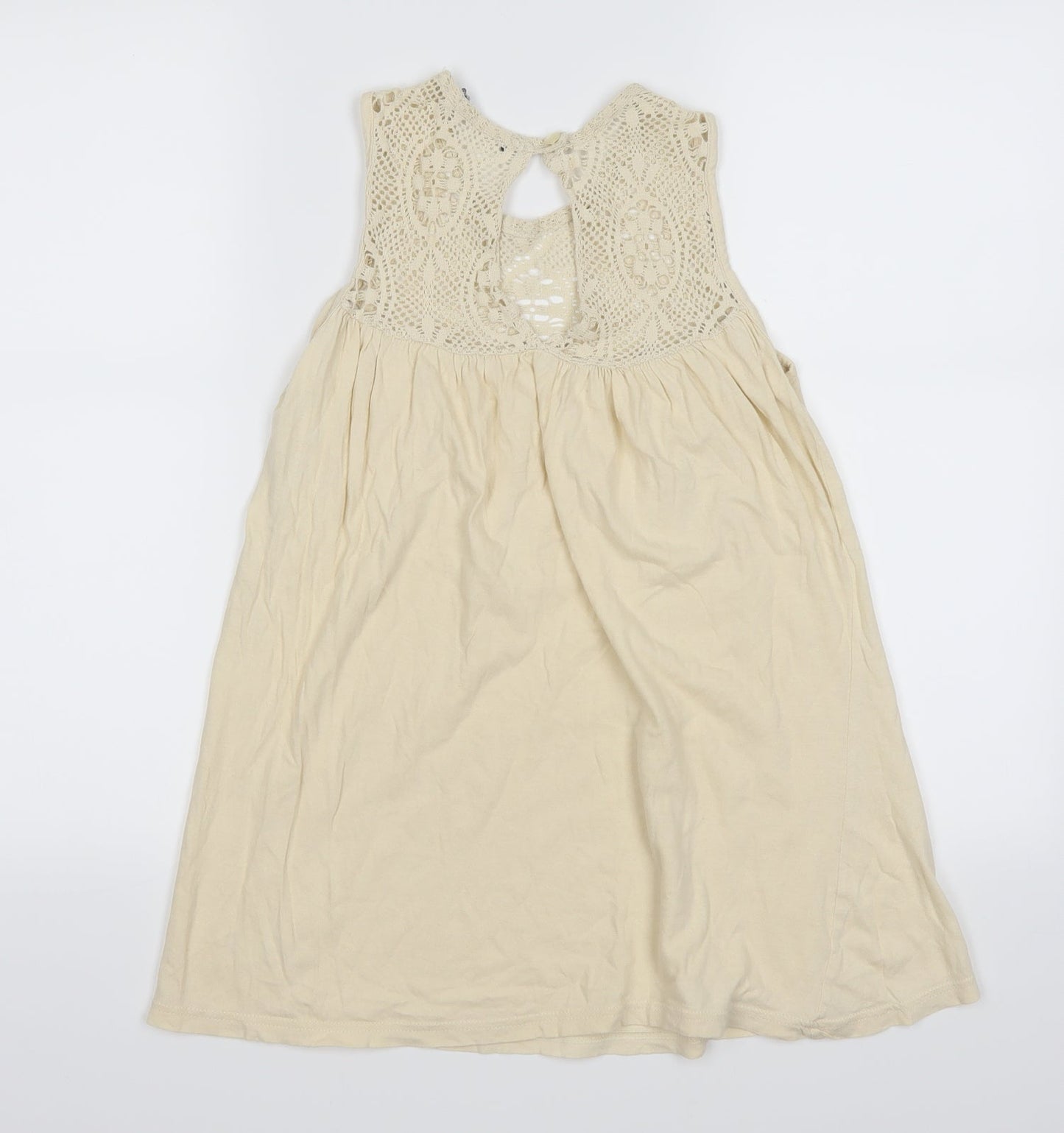 Womens UK Size 8 Atmosphere Beige Basic Blouse