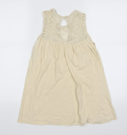 Womens UK Size 8 Atmosphere Beige Basic Blouse