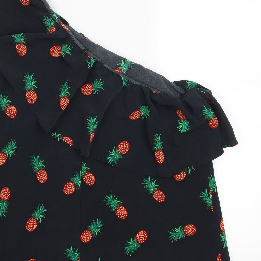 Womens UK Size 14 George Black Basic Blouse