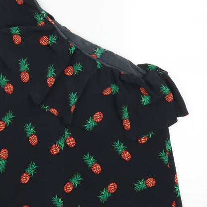 Womens UK Size 14 George Black Basic Blouse