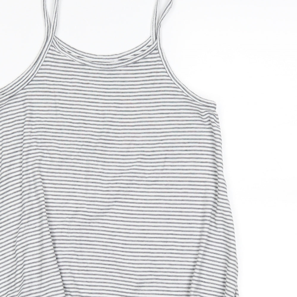 NEXT Girls White Striped  A-Line  Size 7 Years