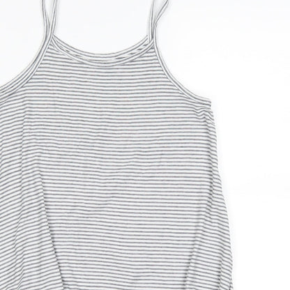 NEXT Girls White Striped  A-Line  Size 7 Years