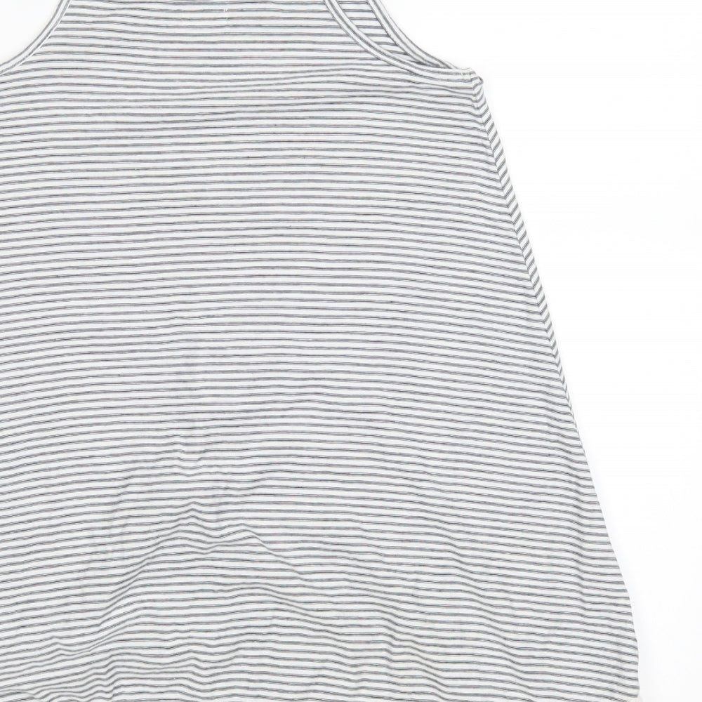 NEXT Girls White Striped  A-Line  Size 7 Years