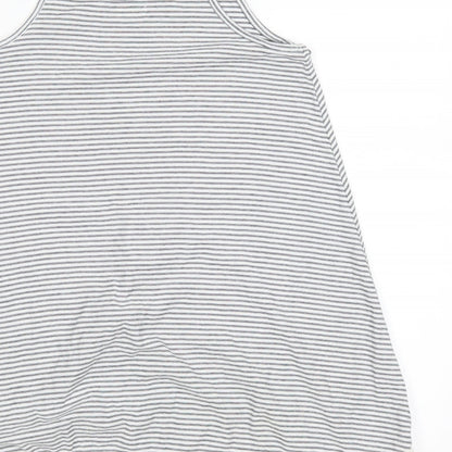 NEXT Girls White Striped  A-Line  Size 7 Years