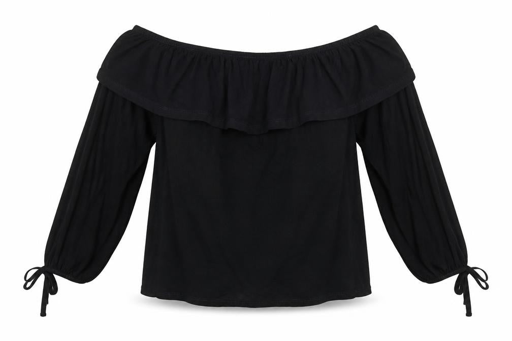 Womens UK Size 8 Atmosphere Black Basic Blouse