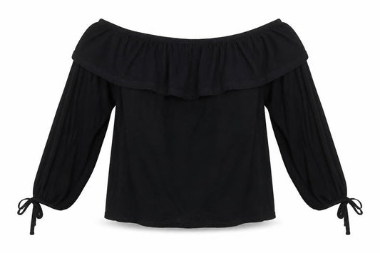 Womens UK Size 8 Atmosphere Black Basic Blouse