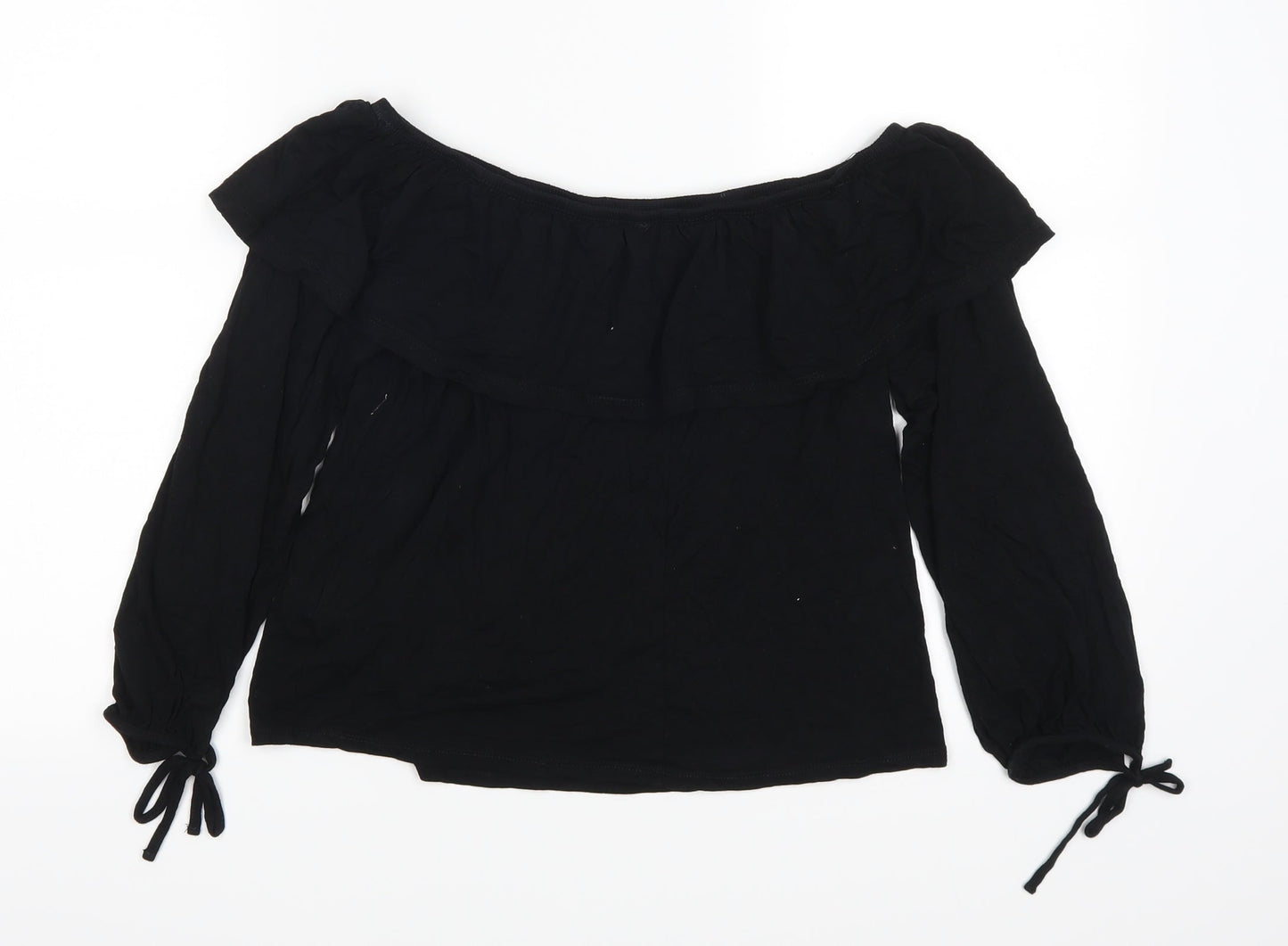 Womens UK Size 8 Atmosphere Black Basic Blouse
