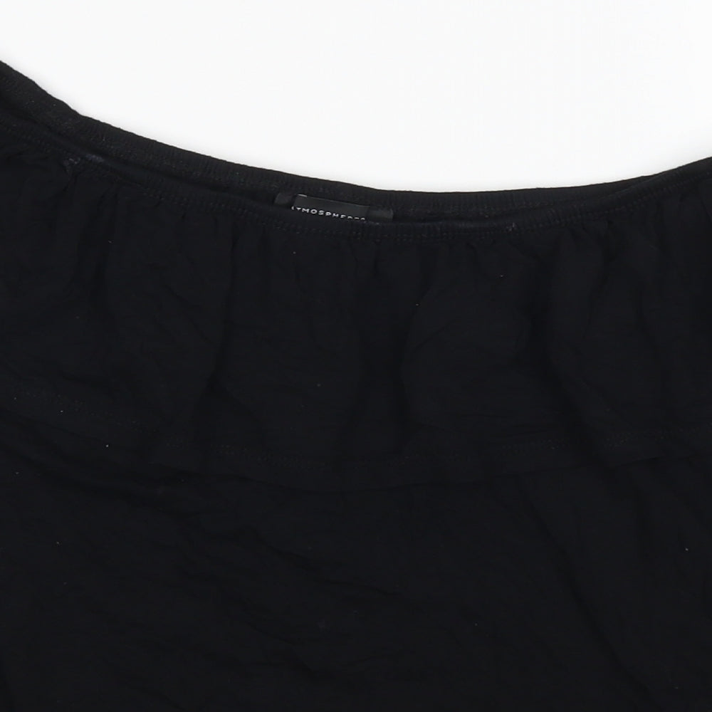 Womens UK Size 8 Atmosphere Black Basic Blouse