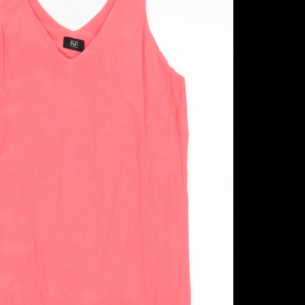 F&F` Womens Pink   Basic Tank Size 10