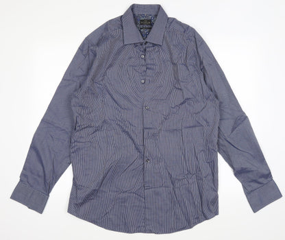 Mens UK Size 42 NEXT Blue  Button-Up Long Sleeve Casual Shirt