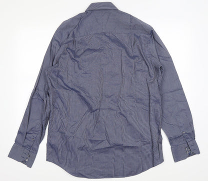 Mens UK Size 42 NEXT Blue  Button-Up Long Sleeve Casual Shirt