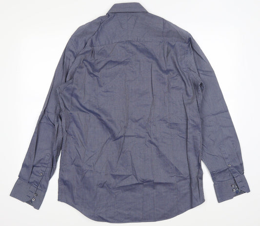 Mens UK Size 42 NEXT Blue  Button-Up Long Sleeve Casual Shirt