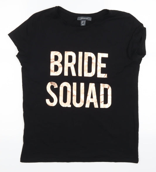 Primark Womens Black   Basic T-Shirt Size 10
