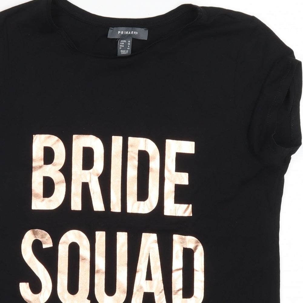 Primark Womens Black   Basic T-Shirt Size 10