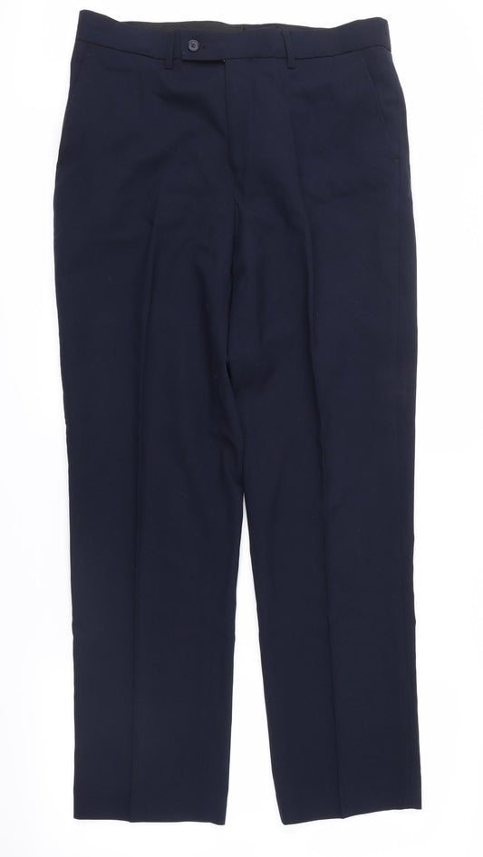 Henley & Knight Mens Blue   Trousers  Size 34 in
