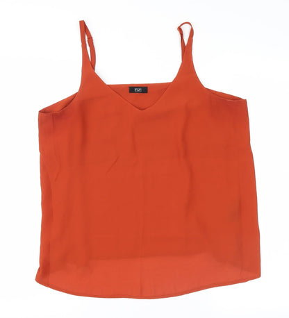 F&F Womens Orange   Basic Tank Size 14