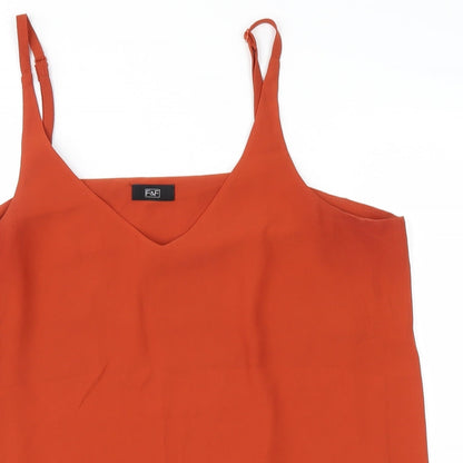 F&F Womens Orange   Basic Tank Size 14