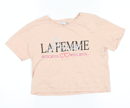 Primark Girls Pink   Cropped T-Shirt Size 9-10 Years  - paris las femme