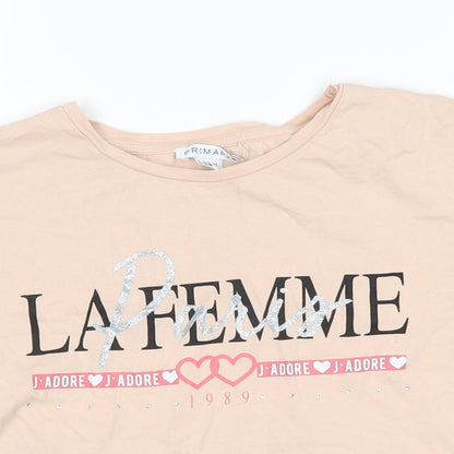 Primark Girls Pink   Cropped T-Shirt Size 9-10 Years  - paris las femme
