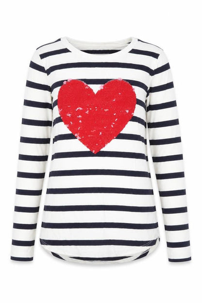 Gap Girls Blue Striped  Basic Casual Size L  - heart