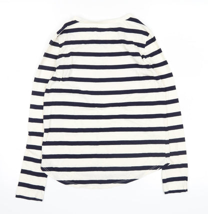 Gap Girls Blue Striped  Basic Casual Size L  - heart
