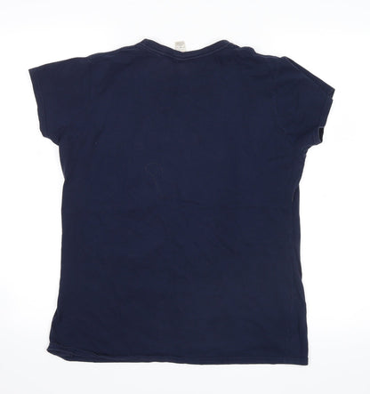 ring spun Womens Blue   Basic T-Shirt Size L  - new youth theatre