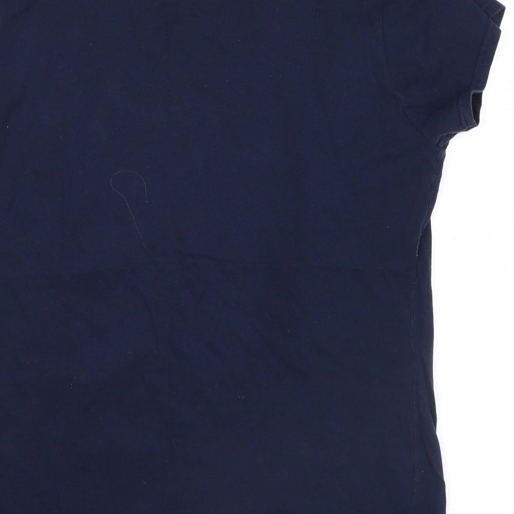 ring spun Womens Blue   Basic T-Shirt Size L  - new youth theatre