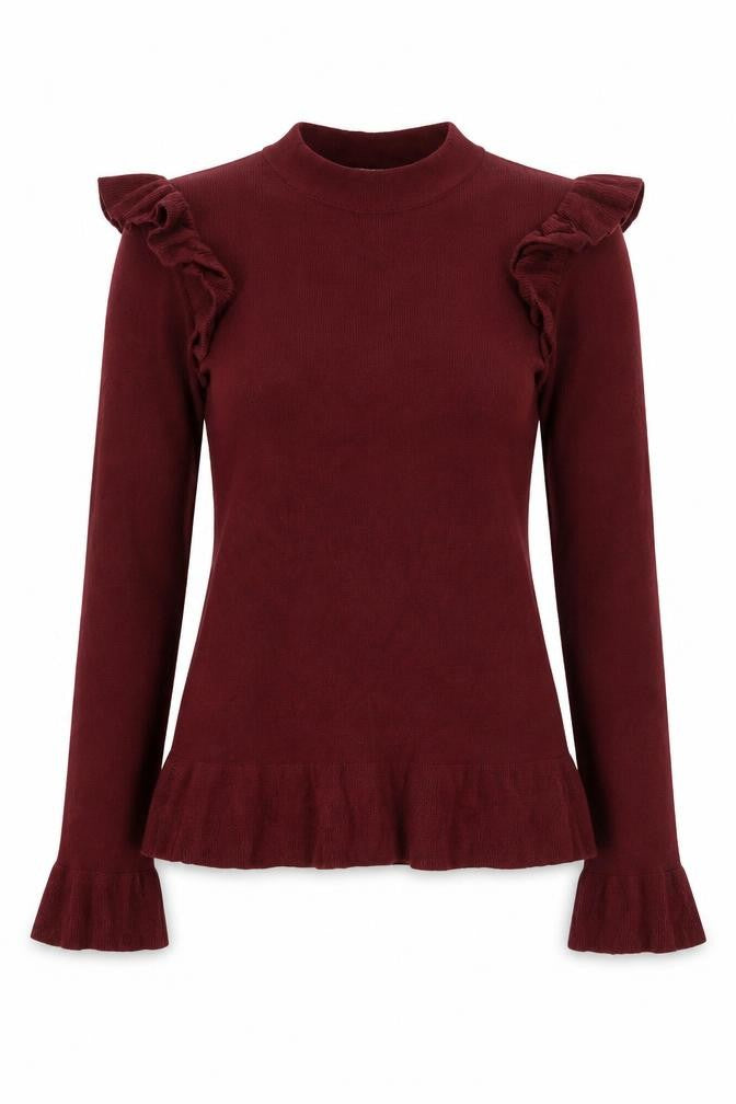 Womens UK Size XS H&M Red Basic Blouse