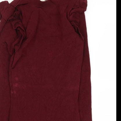 Womens UK Size XS H&M Red Basic Blouse