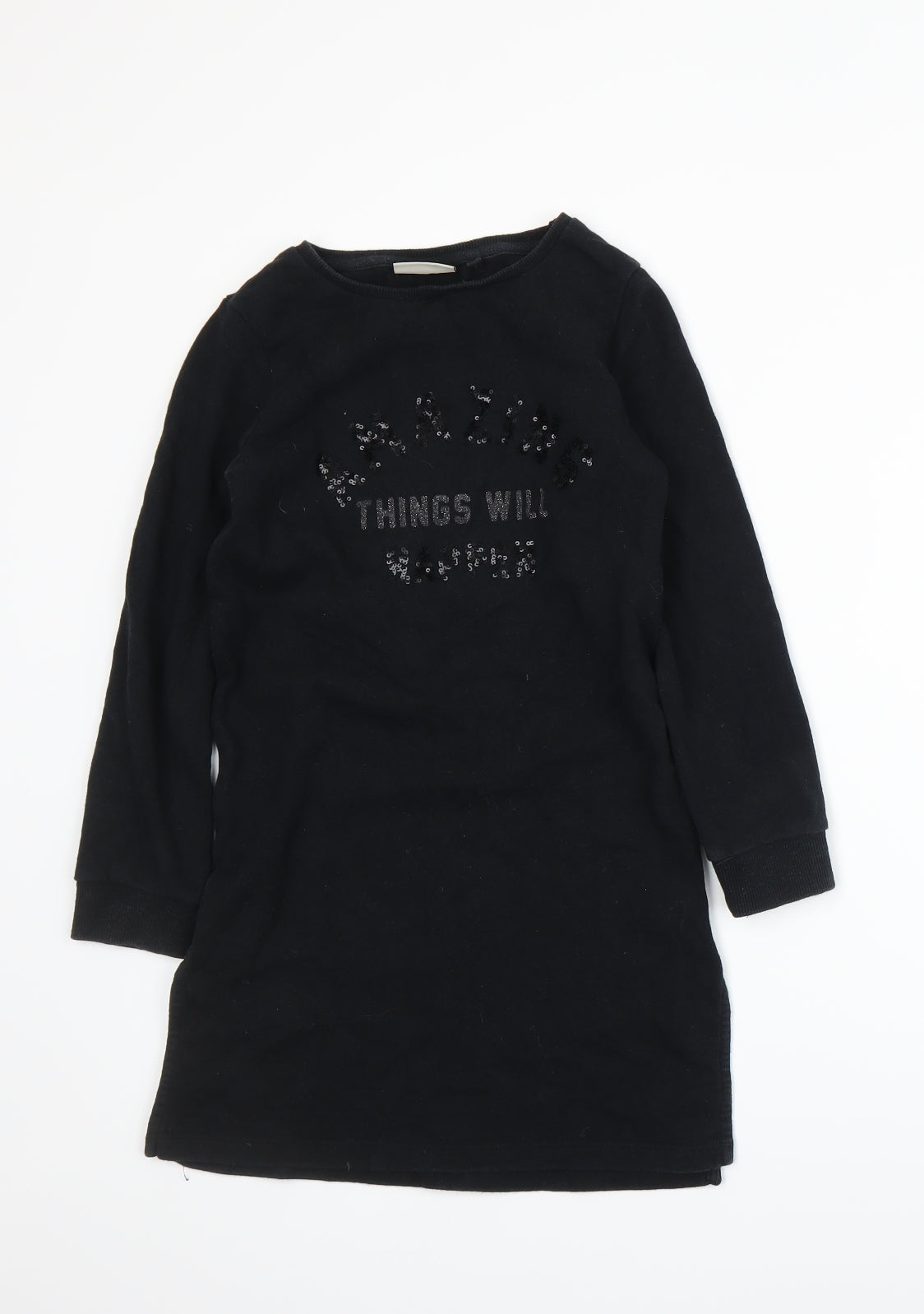 Next Girls Black   Basic T-Shirt Size 6 Years