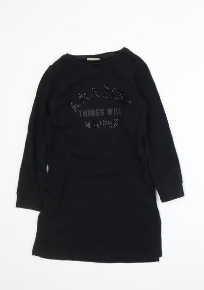 Next Girls Black   Basic T-Shirt Size 6 Years