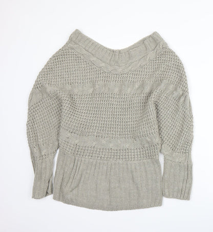QED London Womens Grey  Knit  Jumper Size L