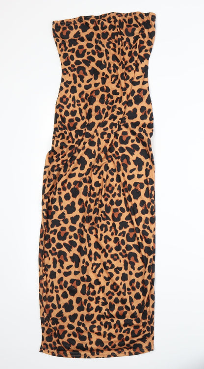 In the Style Womens Orange Animal Print  Straight & Pencil Set Size 8