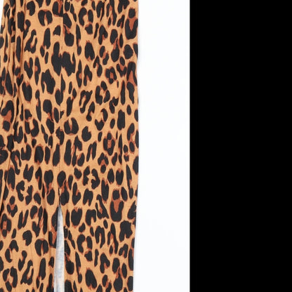 In the Style Womens Orange Animal Print  Straight & Pencil Set Size 8