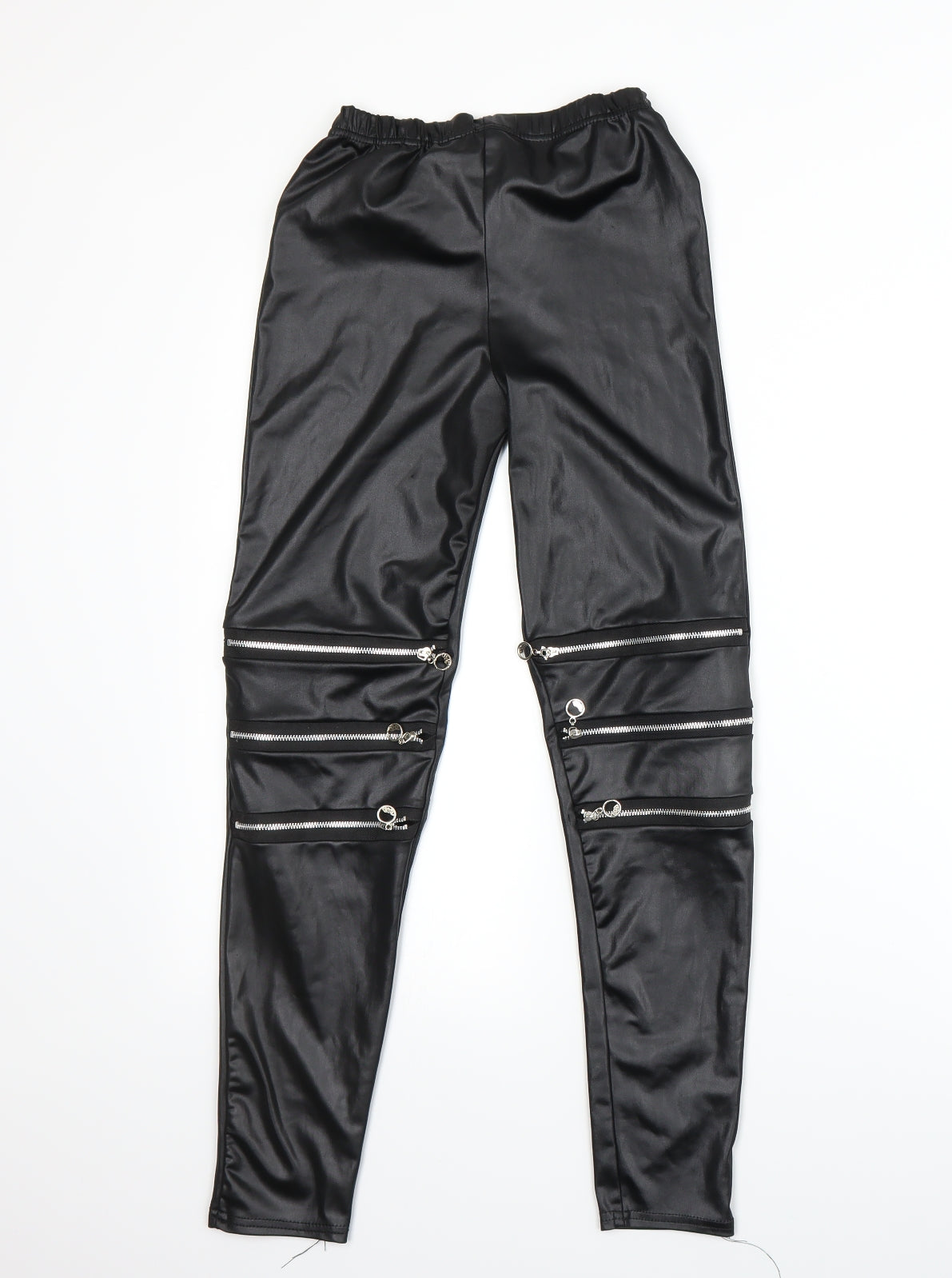 Womens UK Size 4 Preworn   Black Leggings