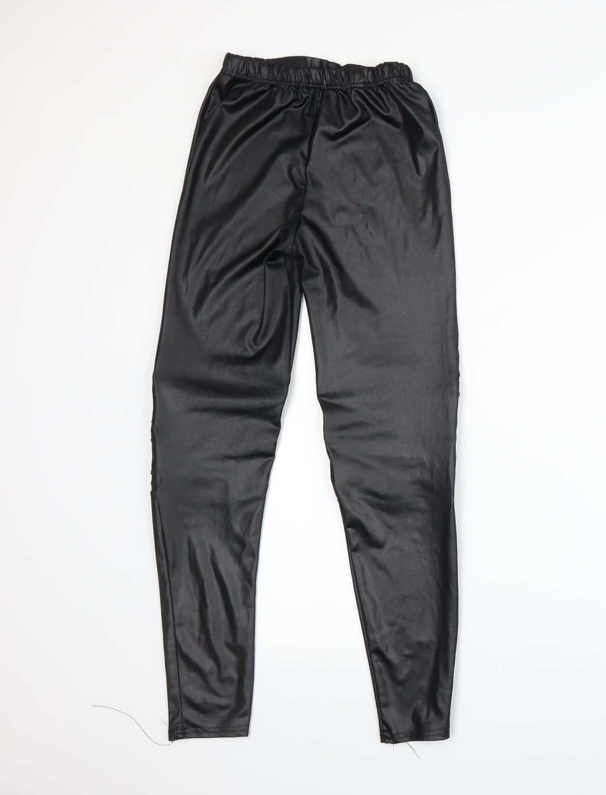 Womens UK Size 4 Preworn   Black Leggings