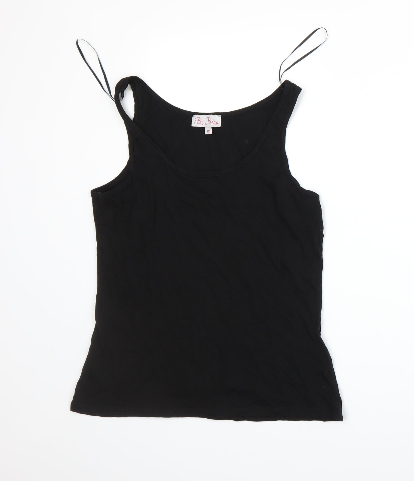 Womens UK Size 12 Be Beau Black Basic Tank
