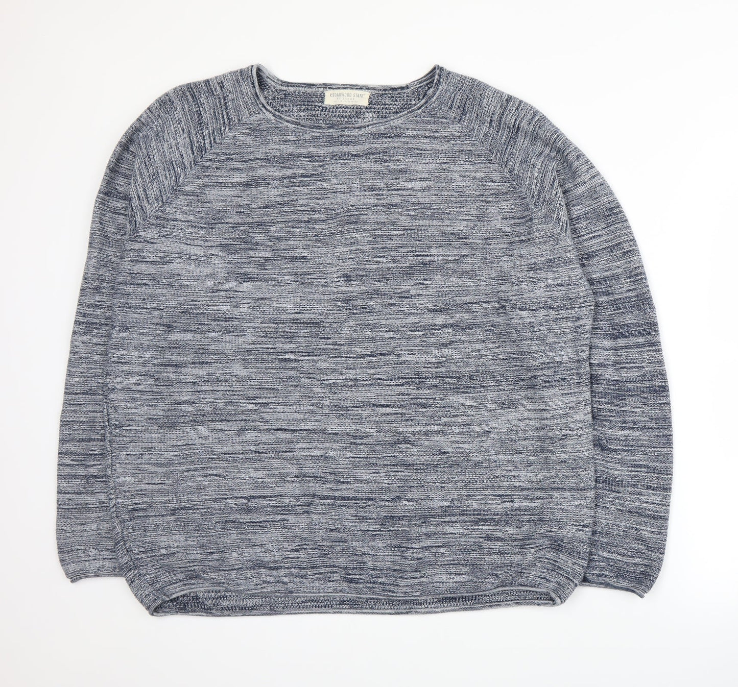 Cedar Wood State Mens Blue  Knit Pullover Jumper Size 2XL