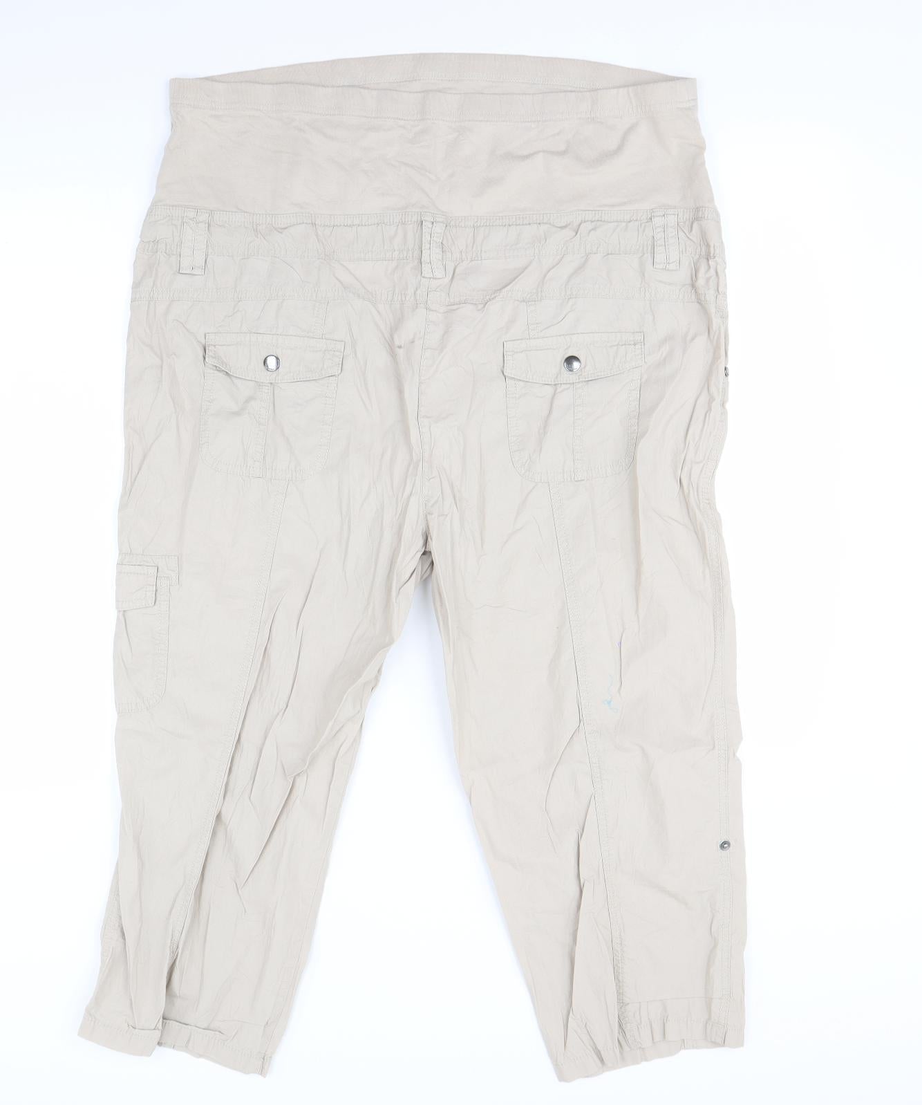 Womens UK Size 20 Yessica Regular Fit  Beige Trousers