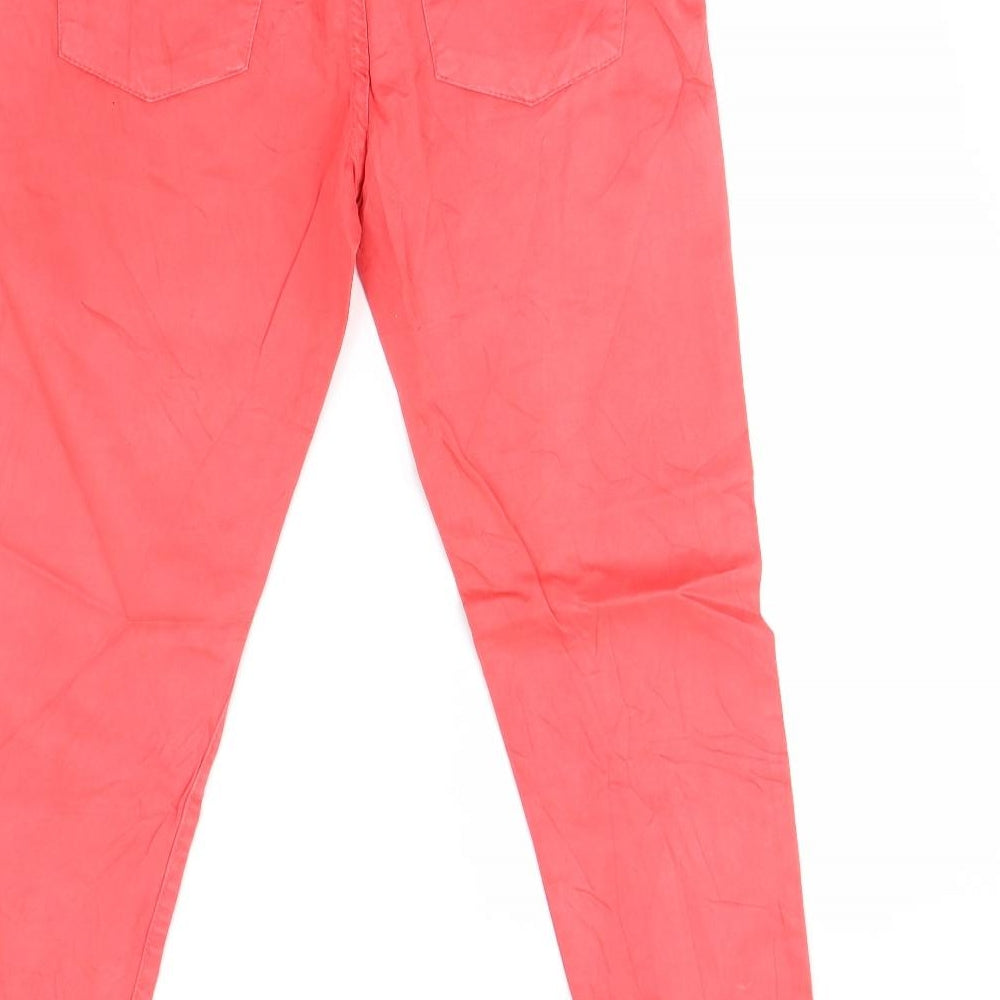 Womens UK Size 8 Preworn Regular Fit Skinny Pink Jeans