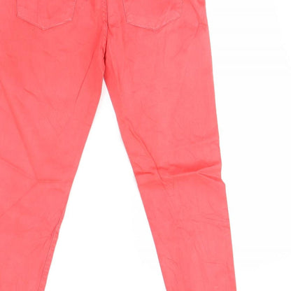 Womens UK Size 8 Preworn Regular Fit Skinny Pink Jeans