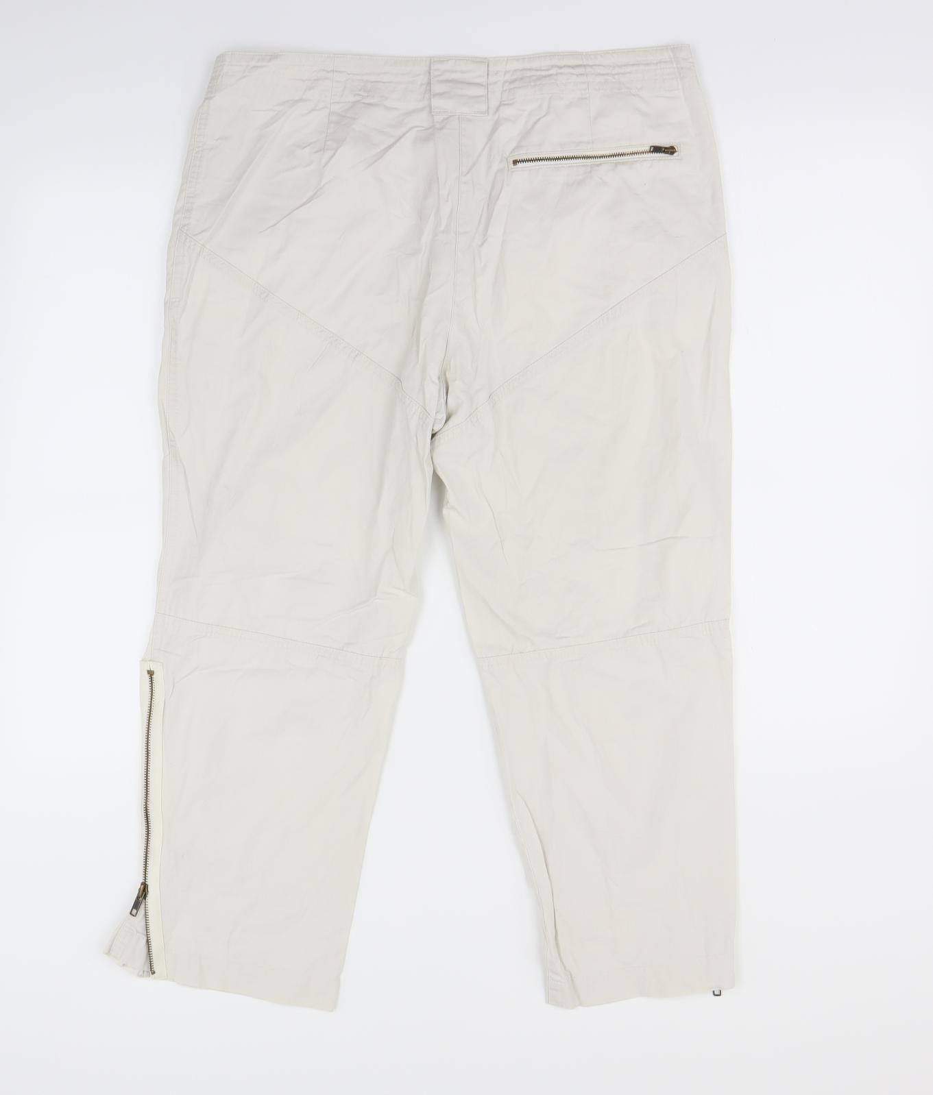 Womens UK Size 14 Lindex Regular Fit  Ivory Trousers