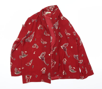 Womens UK Size 14 Cleo Red Basic Blouse