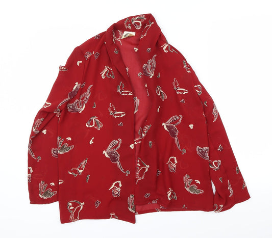Womens UK Size 14 Cleo Red Basic Blouse