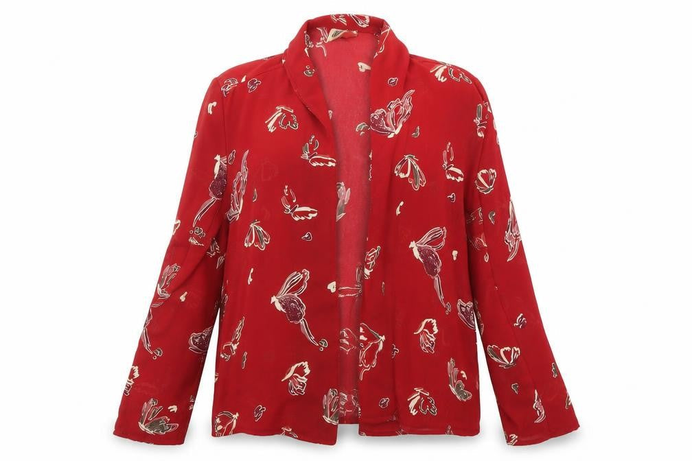 Womens UK Size 14 Cleo Red Basic Blouse