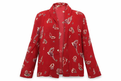 Womens UK Size 14 Cleo Red Basic Blouse