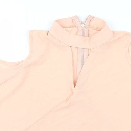 Womens UK Size 10 Preworn Pink Basic Blouse