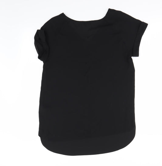 Papaya Womens Black   Basic Blouse Size 8