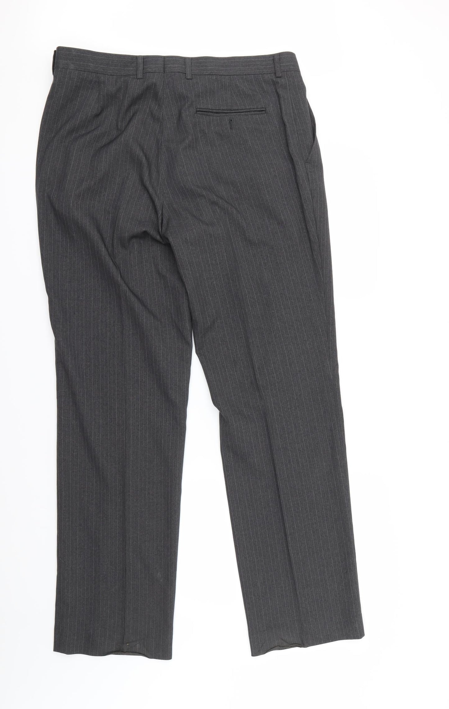 Taylor & Wright Mens Grey Striped  Dress Pants Trousers Size S L31 in
